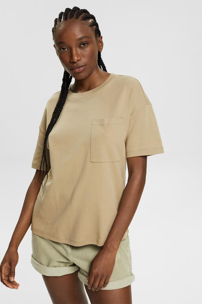 Shop the in Women's Fashion T-shirt with a breast pocket | ESPRIT Taiwan Official Online Store